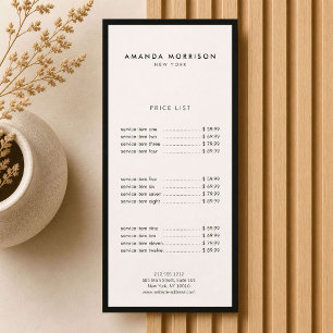 Minimalist Luxury Boutique Black/Ivory Rack Card