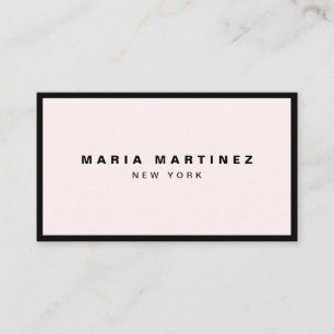 Minimalist Luxury Boutique Black/Pastel Pink Business Card