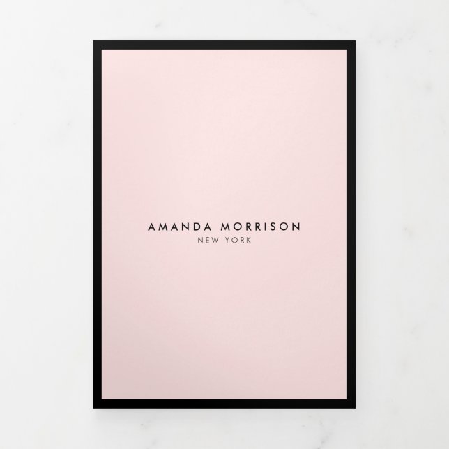 Minimalist Luxury Boutique Black/Pink Brochure (Cover)