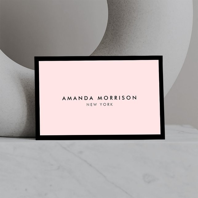 Minimalist Luxury Boutique Black/Pink Business Card (Creator Uploaded)