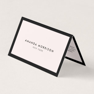 Minimalist Luxury Boutique Black/Pink Business Card