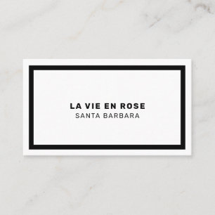 Minimalist Luxury Boutique Black White Business Card