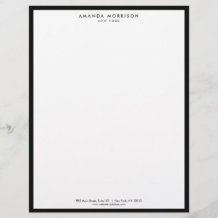 Minimalist Luxury Boutique Black/White Custom Letterhead