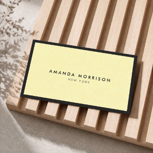 Minimalist Luxury Boutique Black/Yellow Business Card