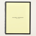 Minimalist Luxury Boutique Black/Yellow  Planner<br><div class="desc">An elegant and refined design elevates your name or business name through minimal and modern styling on this classic appointment book planner. © 1201AM Design Studio</div>