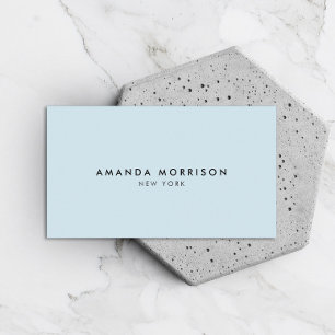 Minimalist Luxury Boutique Blue Business Card