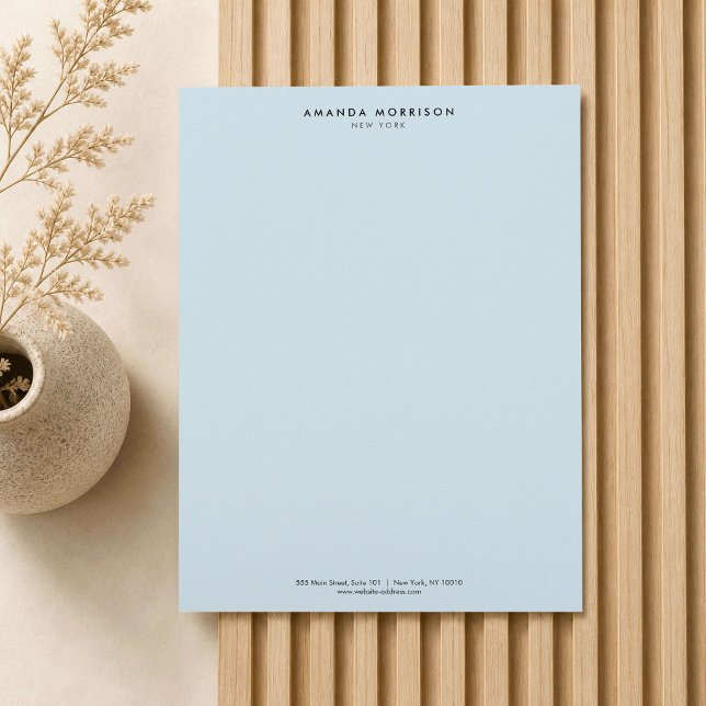 Minimalist Luxury Boutique Blue Custom Letterhead (Creator Uploaded)