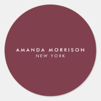 Minimalist Luxury Boutique Deep Burgundy Red