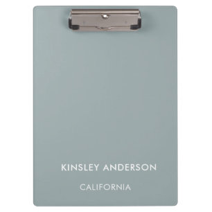 Minimalist Luxury Boutique Dusty Blue Clipboard