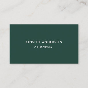 Minimalist Luxury Boutique Emerald Green Business Card