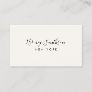 Minimalist Luxury Boutique Ivory Business Card