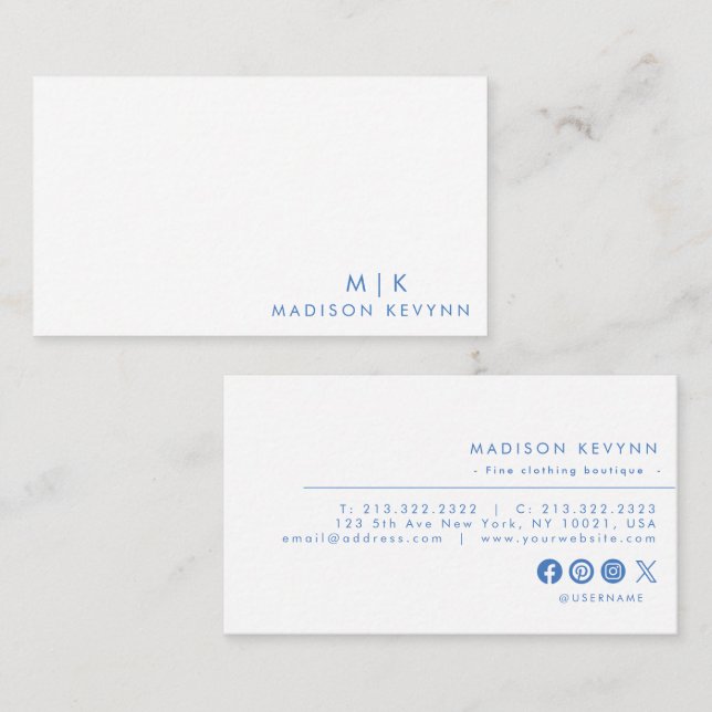 Minimalist Luxury Boutique Ivory Business Card (Front/Back)