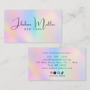 Minimalist Luxury Boutique Ivory Business Card