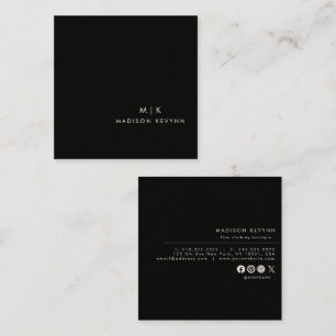 Minimalist Luxury Boutique Ivory  Square Business Card