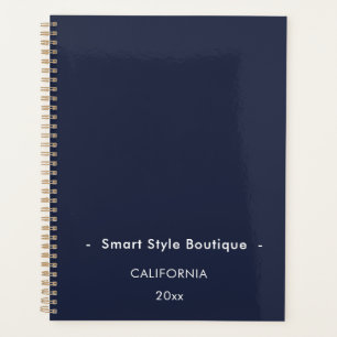 Minimalist Luxury Boutique Navy Blue Planner
