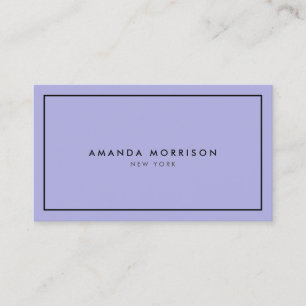 Minimalist Luxury Boutique Pink/Periwinkle Business Card