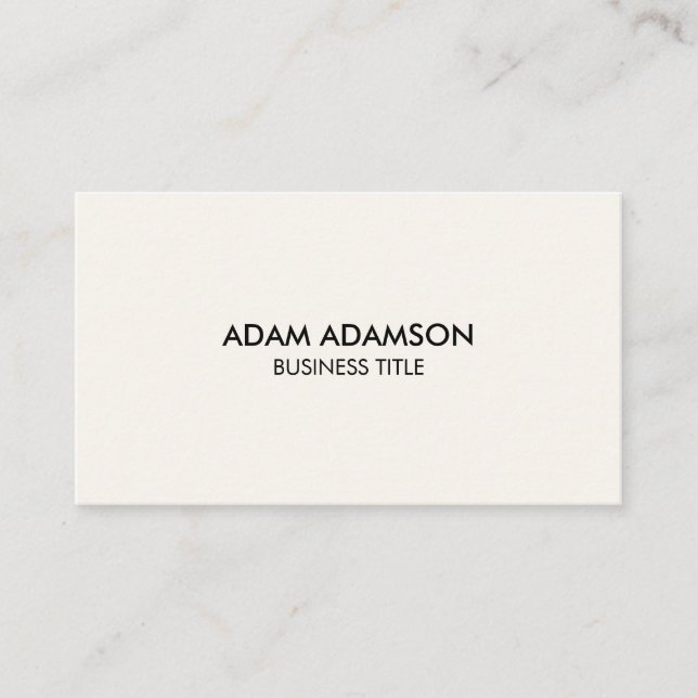 Minimalist Luxury Boutique (QR Code) Ivory  Business Card (Front)