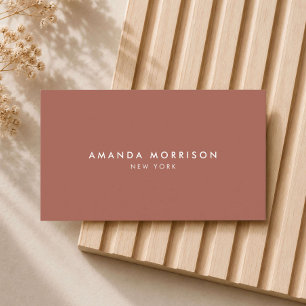 Minimalist Luxury Boutique Terracotta Rust Business Card