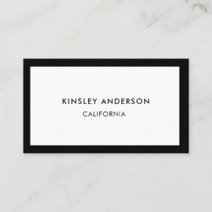 Minimalist Luxury Boutique White and Black Business Card