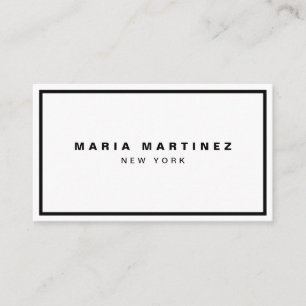 Minimalist Luxury Boutique White/Black Business Card