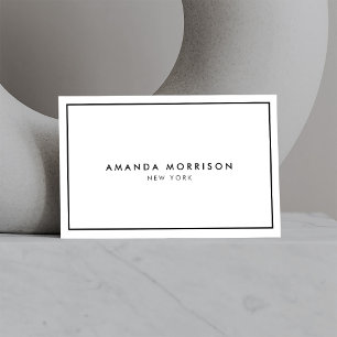Minimalist Luxury Boutique White/Black Business Card