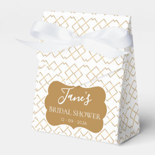 Minimalist Luxury Bridal Name Shower Favour Boxes