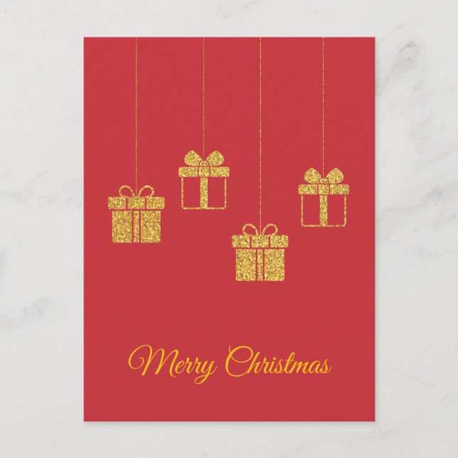 Minimalist Luxury Christmas Postcard (Front)