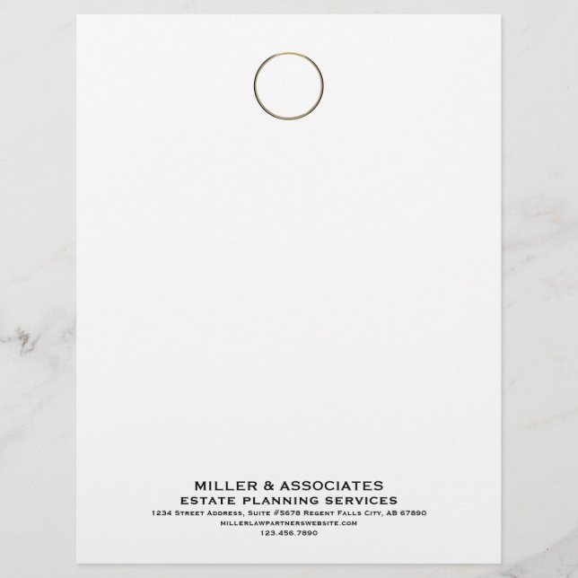 Minimalist Luxury Company Custom Letterhead (Front)