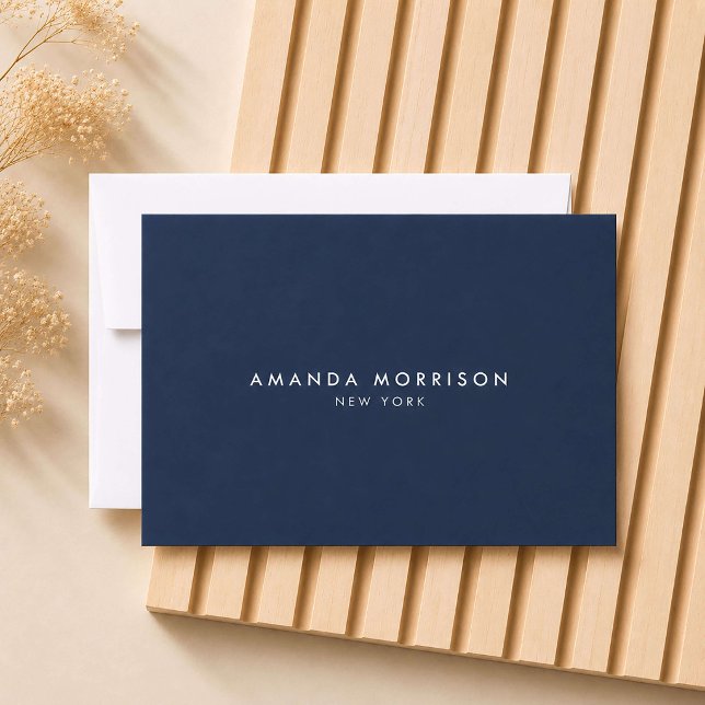 Minimalist Luxury Dark Navy Blue Gift Certificate (Creator Uploaded)