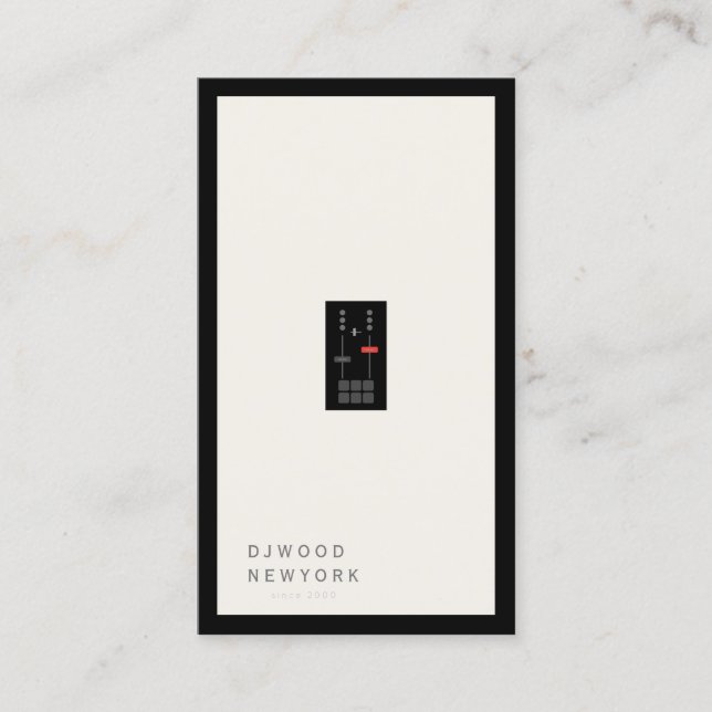 Minimalist Luxury DJ Logo Business Card (Front)