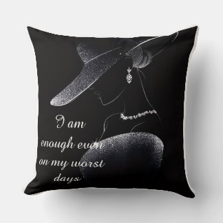 Minimalist Luxury Empowering Quote Pillow
