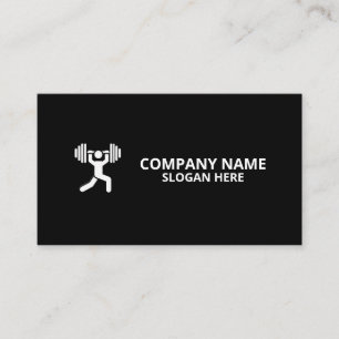 Minimalist Luxury Gym Trainer Coach Weight Fitness Business Card