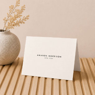Minimalist Luxury Ivory Blank Note Card