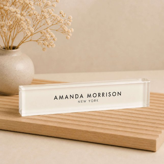 Minimalist Luxury Ivory Nameplate (Creator Uploaded)