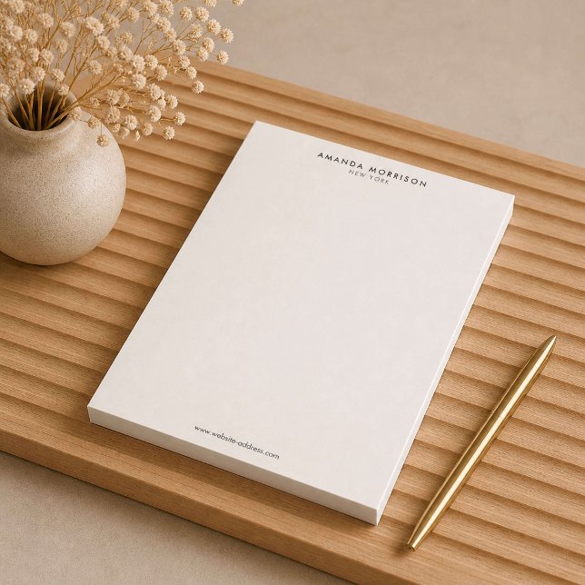 Minimalist Luxury Ivory  Notepad (Creator Uploaded)