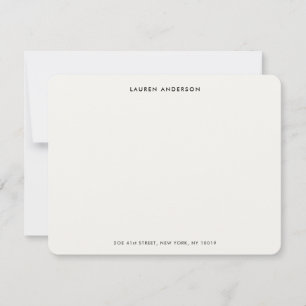Minimalist Luxury Ivory Personalised Flat Card
