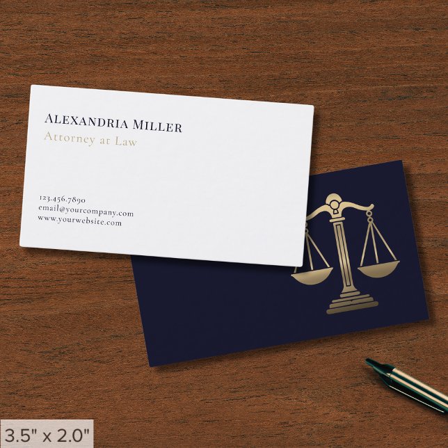 Minimalist Luxury Lawyer Business Card (Creator Uploaded)