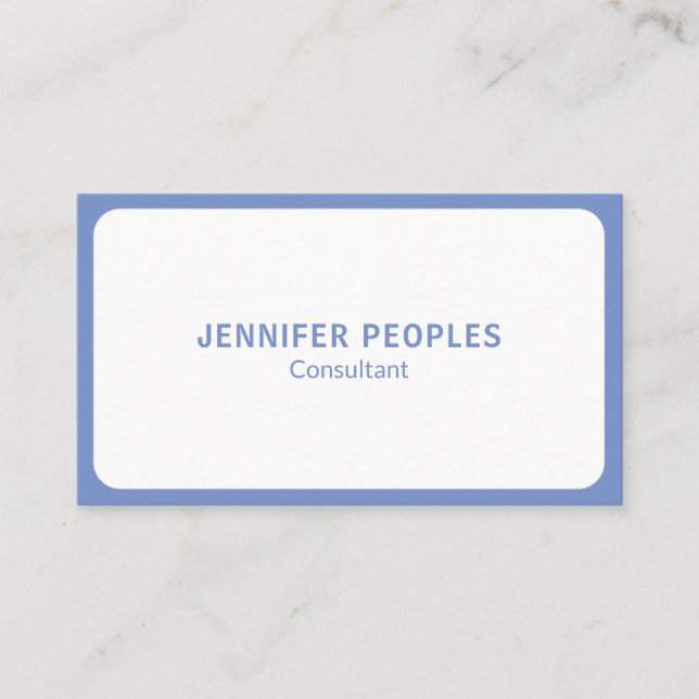 Minimalist Luxury Modern Baby Blue Business Card (Front)