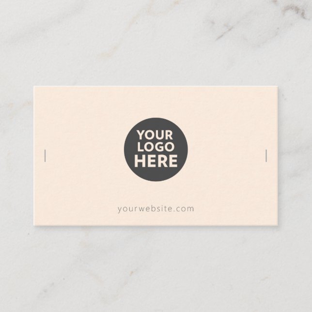 Minimalist Luxury Peach Business Card (Front)