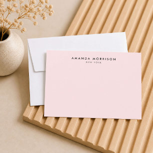 Minimalist Luxury Pink Note Card