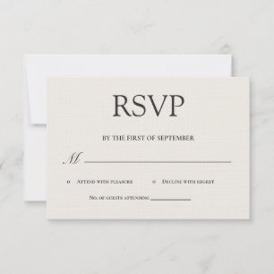Minimalist Luxury RSVP Card