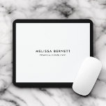 Minimalist Luxury White Mouse Mat<br><div class="desc">Elevate your workspace with a personalised mousepad that combines style and functionality. Crafted to reflect your unique personality, this mousepad features your name prominently displayed in bold, geometric sans serif font, making it a standout piece on any desk. Beneath your name, you have the freedom to add a customised text...</div>