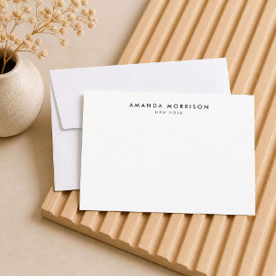 Minimalist Luxury White Note Card