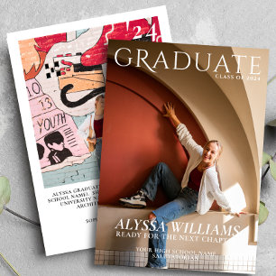 MInimalist Magazine Cover Photo Graduation Announcement
