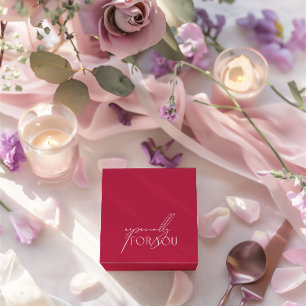 Minimalist Magenta Especially For You Wedding Favour Box