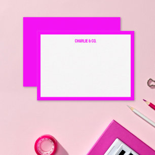Minimalist Magenta, Single Border, Personalise Card