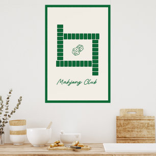 Minimalist Mahjong Club Wall Art