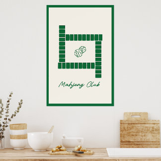 Minimalist Mahjong Club Wall Art