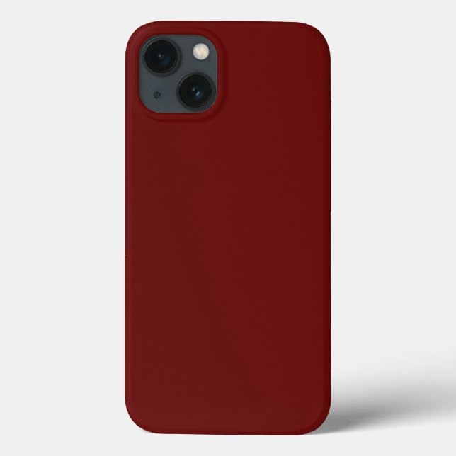 Minimalist Mahogany Red Plain Solid Colr Wrapping  Case-Mate iPhone Case (Back)
