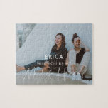 Minimalist Maid of Honor proposal photo Jigsaw Puzzle<br><div class="desc">"Will you be my bridesmaid" card are too classic for you? Go for creativity with this custom puzzle to send your future bridesmaids. Fully customizable colors and text.</div>